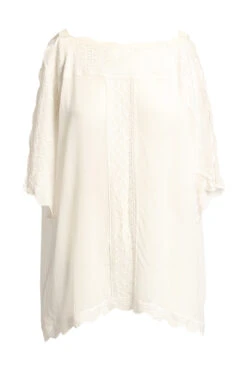 Sheer Scalloped White Blouse