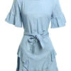 Ruffle Denim Dress