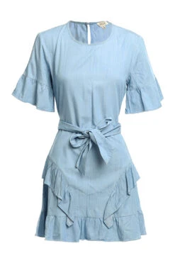 Ruffle Denim Dress