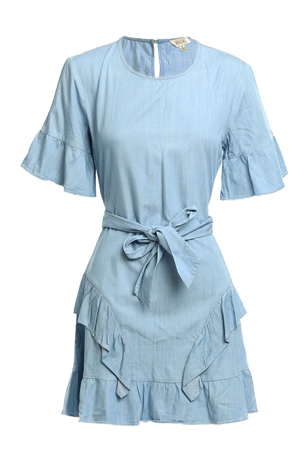 Ruffle Denim Dress 1 Ruffle Denim Dress