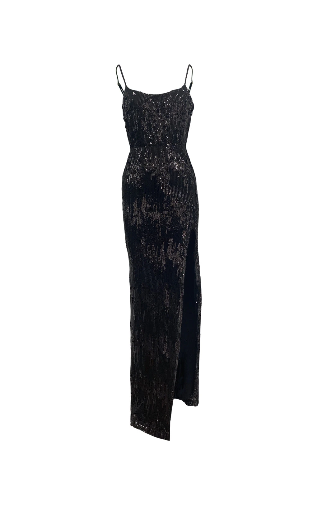 Cascade Sequin Black Gown 1 Cascade Sequin Black Gown