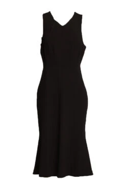 Black Sleeveless Midi Dress