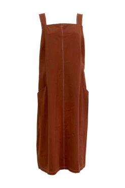 Burnt Orange Pinafore Dress