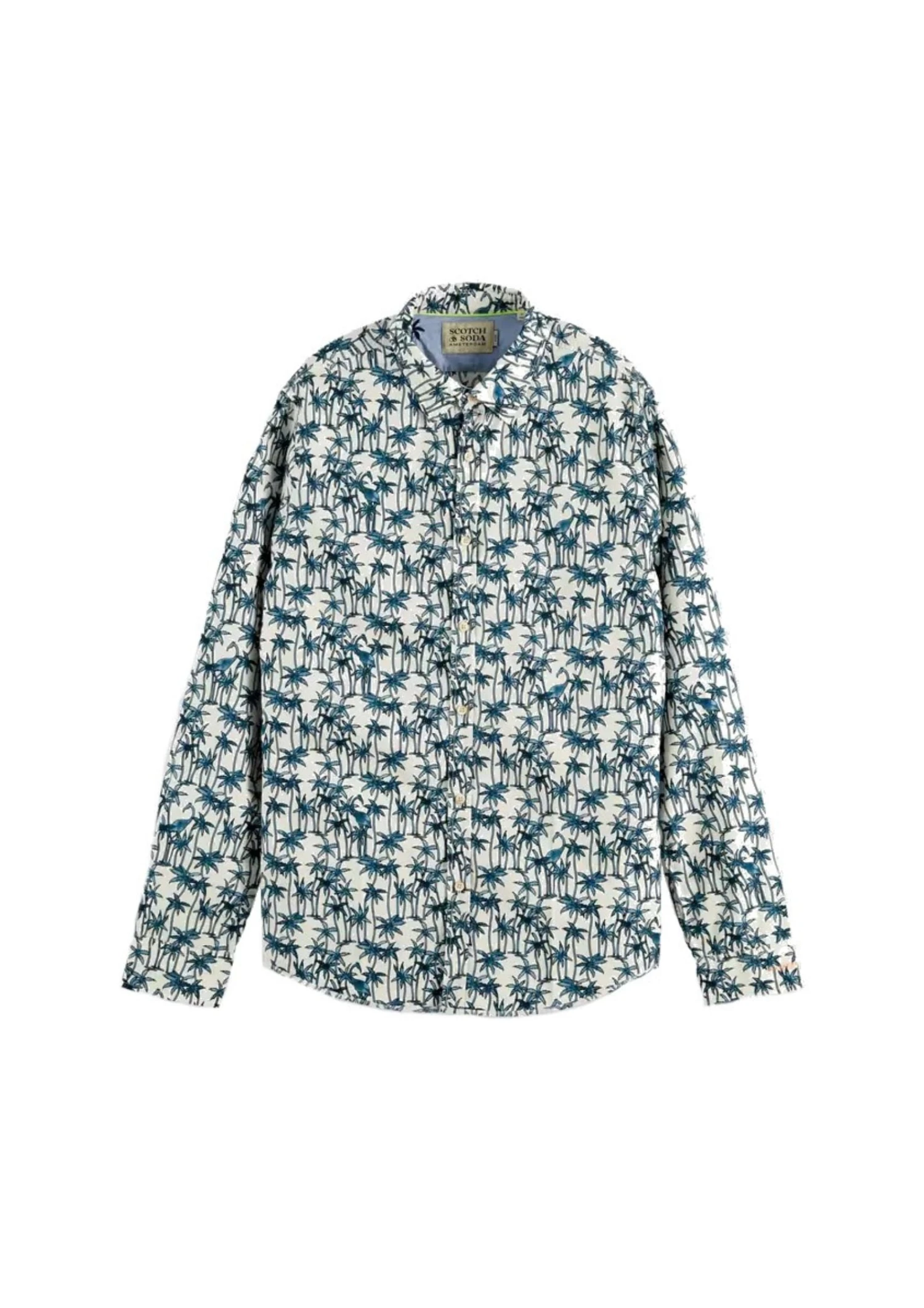 Men's Slim Fit Printed Poplin Shirt 1 Men's Slim Fit Printed Poplin Shirt