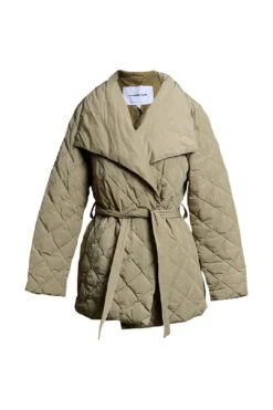 Wrap Puffer Jacket - Khaki