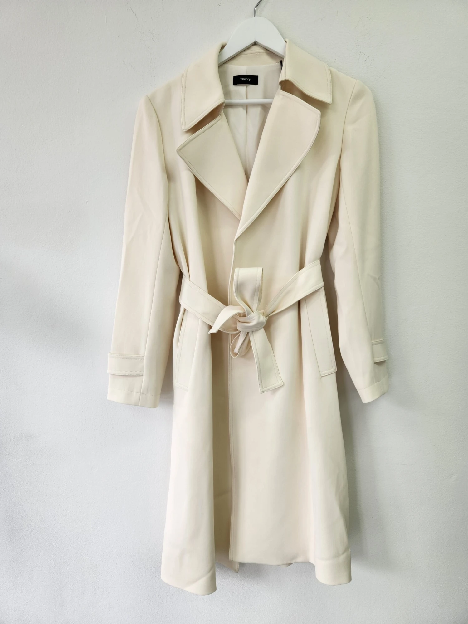 Oaklane Admiral Crepe Trench - Cream 2 Oaklane Admiral Crepe Trench - Cream - Image 2