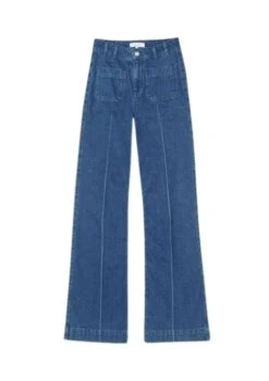 Isa Wide Leg Jean Mid Blue