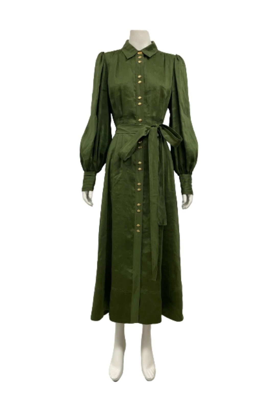 Oxidised Khaki Shirt Dress 2 Oxidised Khaki Shirt Dress - Image 2