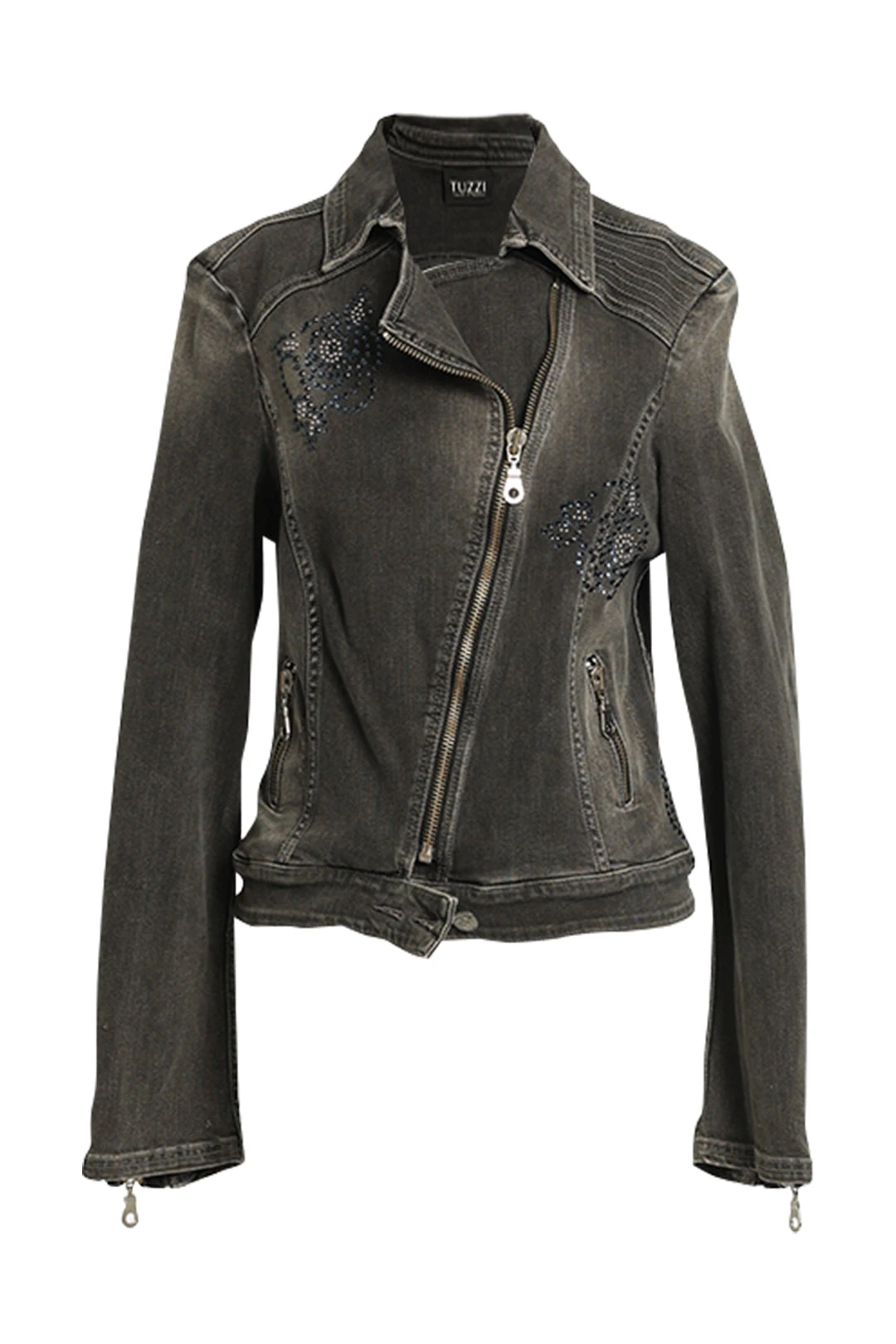 Distressed Black Denim Jacket 1 Distressed Black Denim Jacket