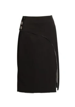 Black Bonded Scuba Skirt