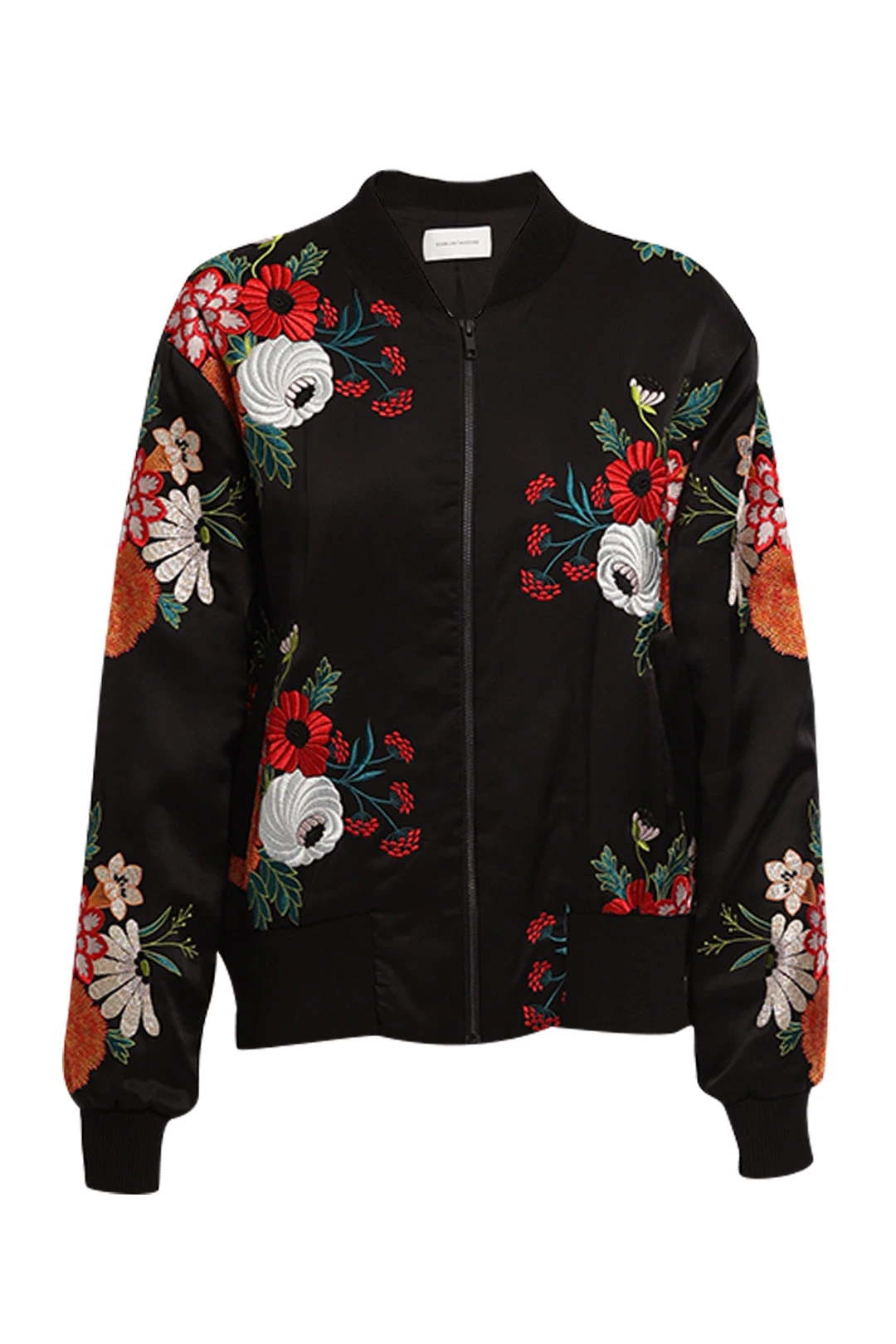 Embroidery Silk Bomber Jacket 1 Embroidery Silk Bomber Jacket