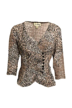 Embellished Animal Print Top
