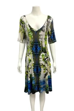 Short Sleeve Garden Print Dress 5 Short Sleeve Garden Print Dress -Gunsn Styles AdventuresdesToilesShortSleeveGardenPrintDress 1