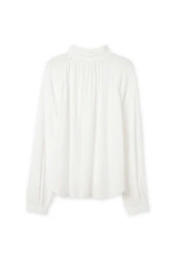 Mock Neck Modal Boho Blouse