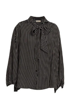 Striped Shirt With Bow