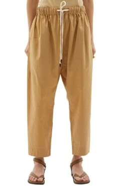 Cotton Poplin Long Rise Pant