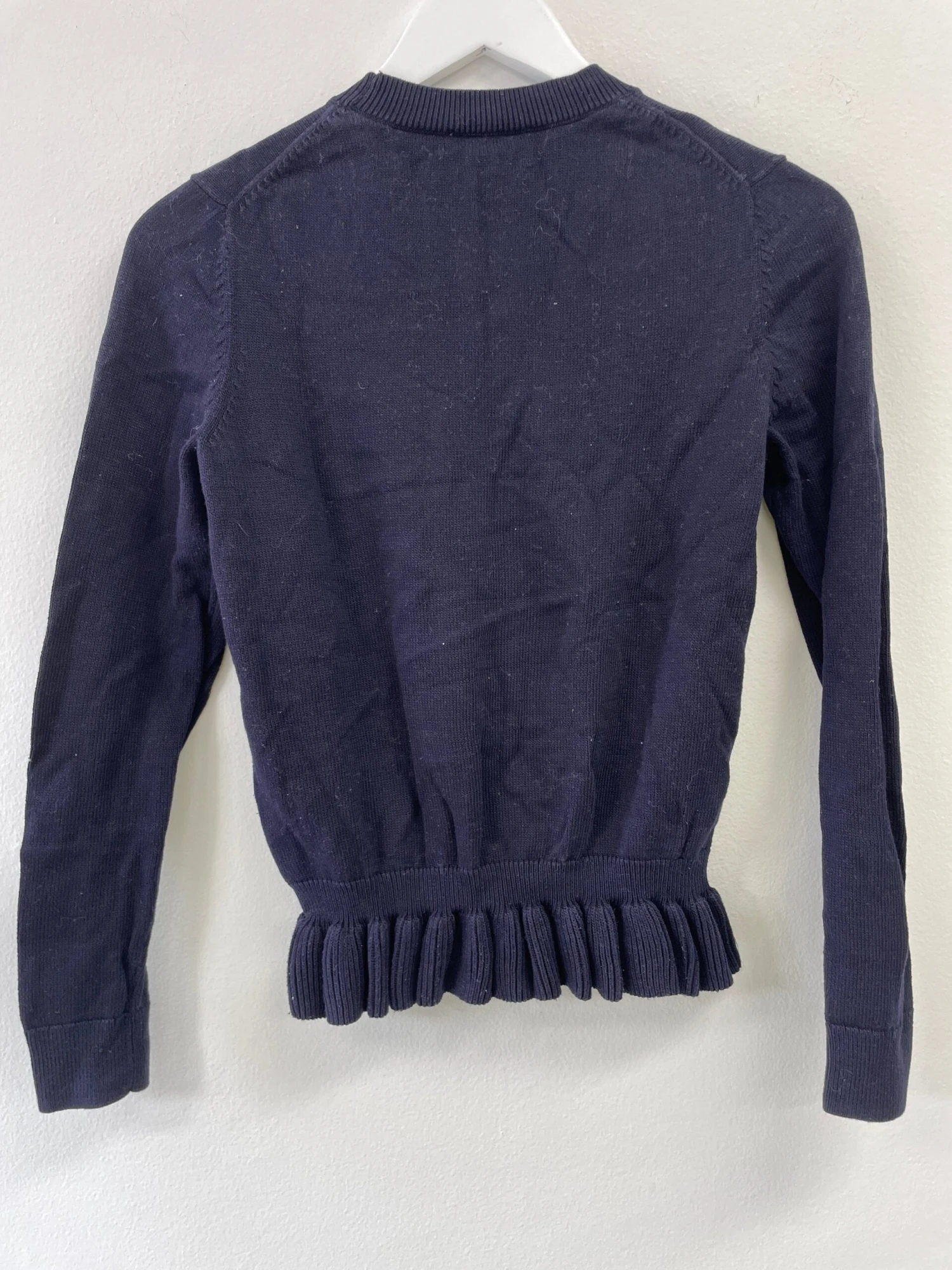 Blue Peplum Hem Knit Jumper 3 Blue Peplum Hem Knit Jumper - Image 3