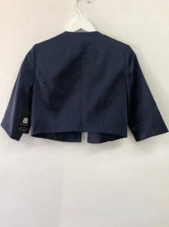 Navy Cropped Sateen Bolero 6 Navy Cropped Sateen Bolero -Gunsn Styles Bolero e388cf6e 8854 4c96 9019 8fb9a6aee100
