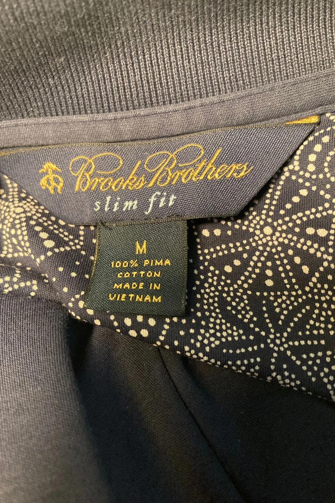 Pima Cotton Dress Polo Shirt Navy 3 Pima Cotton Dress Polo Shirt Navy - Image 3