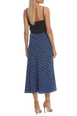 Sanguine Skirt - Dark Blue Floral -Gunsn Styles CMEOCollectiveSanguineSkirt DarkBlueFloral 1