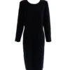 Black Knitted Midi Dress