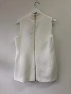 White Refined Elegance Polo Top 6 White Refined Elegance Polo Top -Gunsn Styles ElegancePoloback