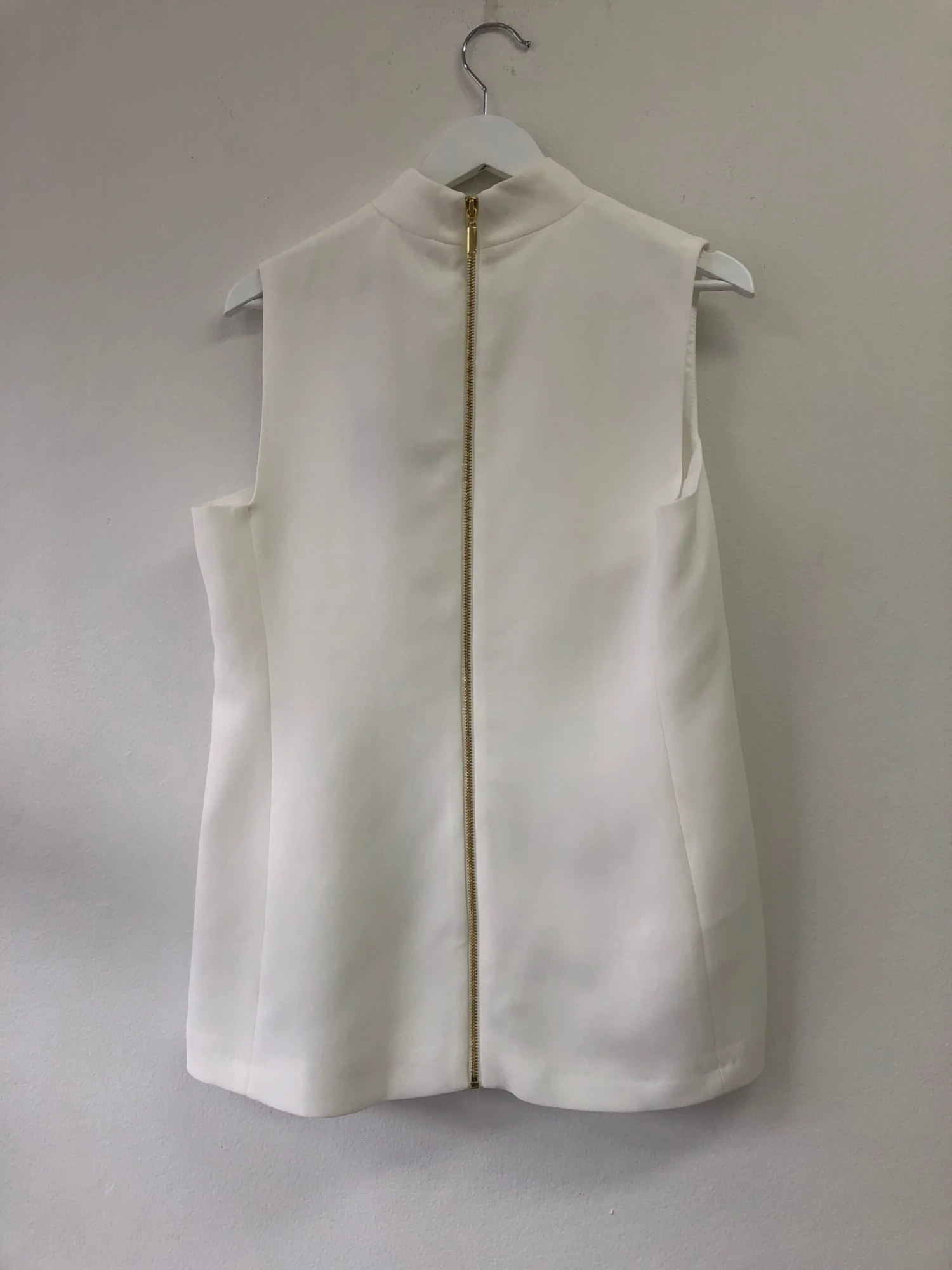 White Refined Elegance Polo Top 3 White Refined Elegance Polo Top - Image 3