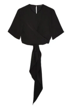 Dalliance Wrap Top - Black