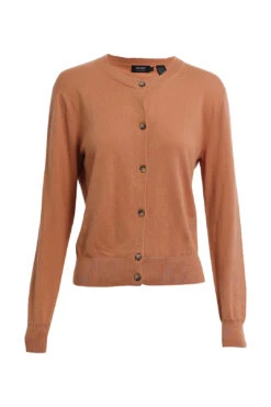 Eloise Copper Brown Button-Up Cardigan