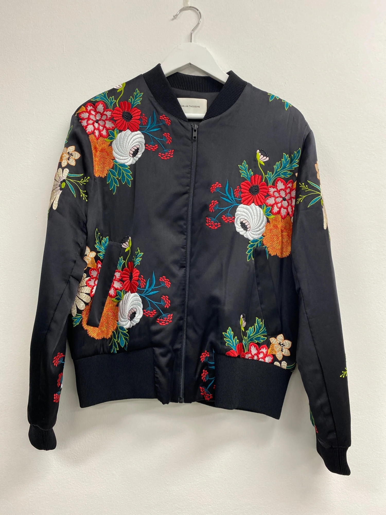 Embroidery Silk Bomber Jacket 2 Embroidery Silk Bomber Jacket - Image 2