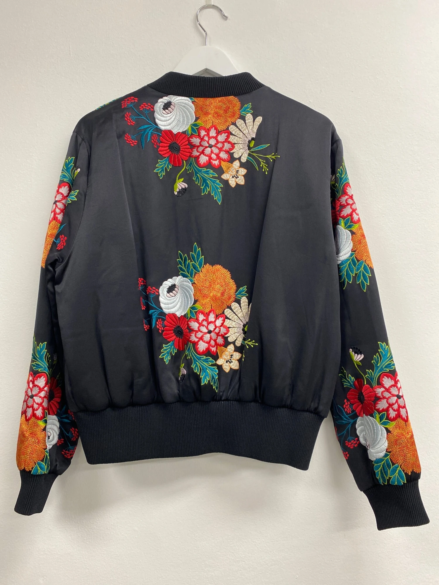 Embroidery Silk Bomber Jacket 3 Embroidery Silk Bomber Jacket - Image 3