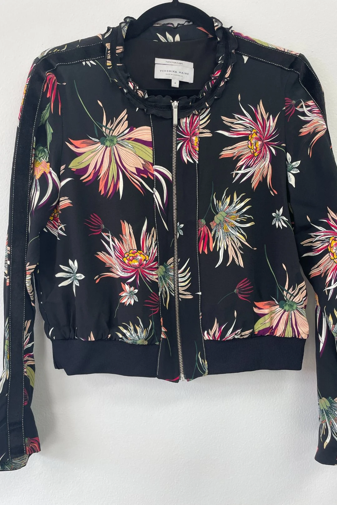 Floral Cropped Bomber 2 Floral Cropped Bomber - Image 2