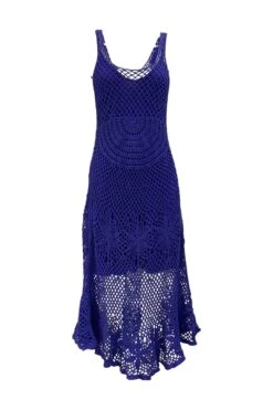 Boho Blue Crochet Dress