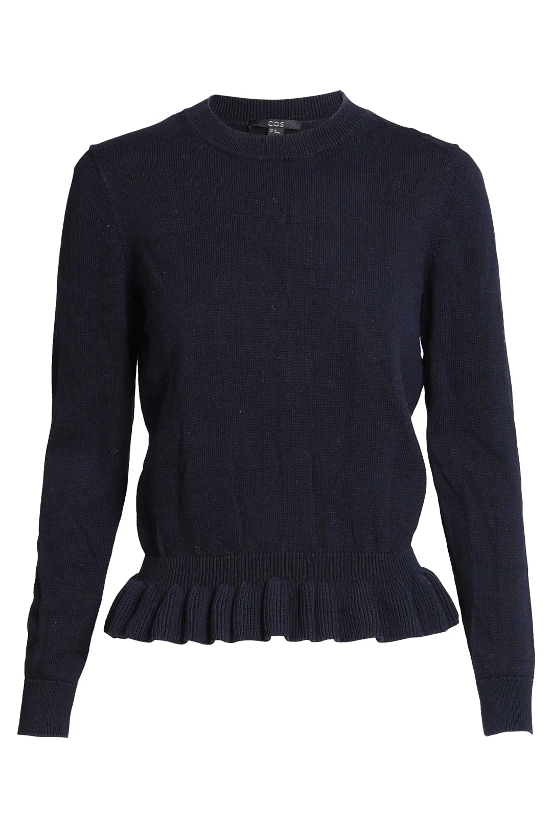 Blue Peplum Hem Knit Jumper 1 Blue Peplum Hem Knit Jumper