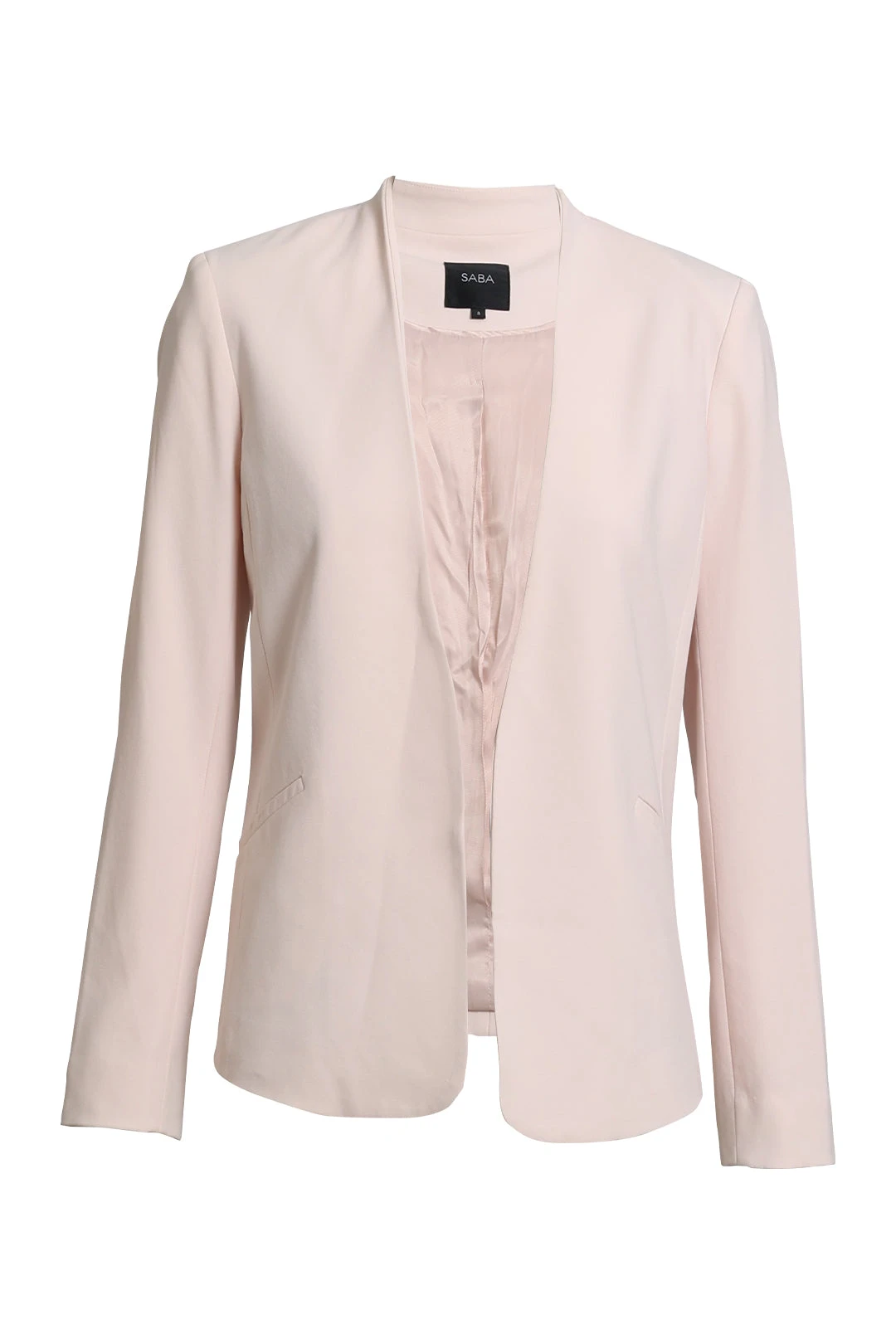 Pink Collarless Blazer 1 Pink Collarless Blazer