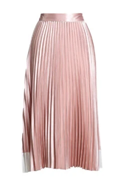 Gunsn Styles 38 Pink Glaycie Pleated Midi Skirt