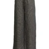 Linen Grey Wide Leg Drawstring Pant