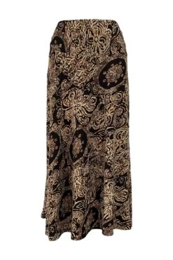 A-Line Printed Midi Skirt