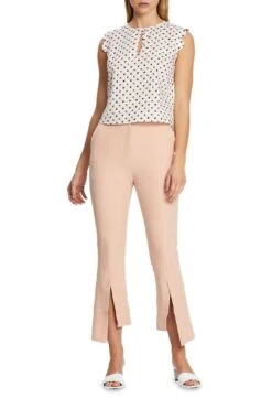 Laurie Top - Red Dahlia Spot