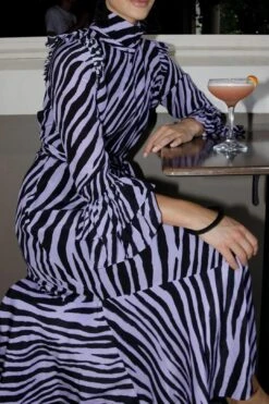 Exotica Dress - Lavender Zebra -Gunsn Styles HuskExoticaDress LavenderZebra