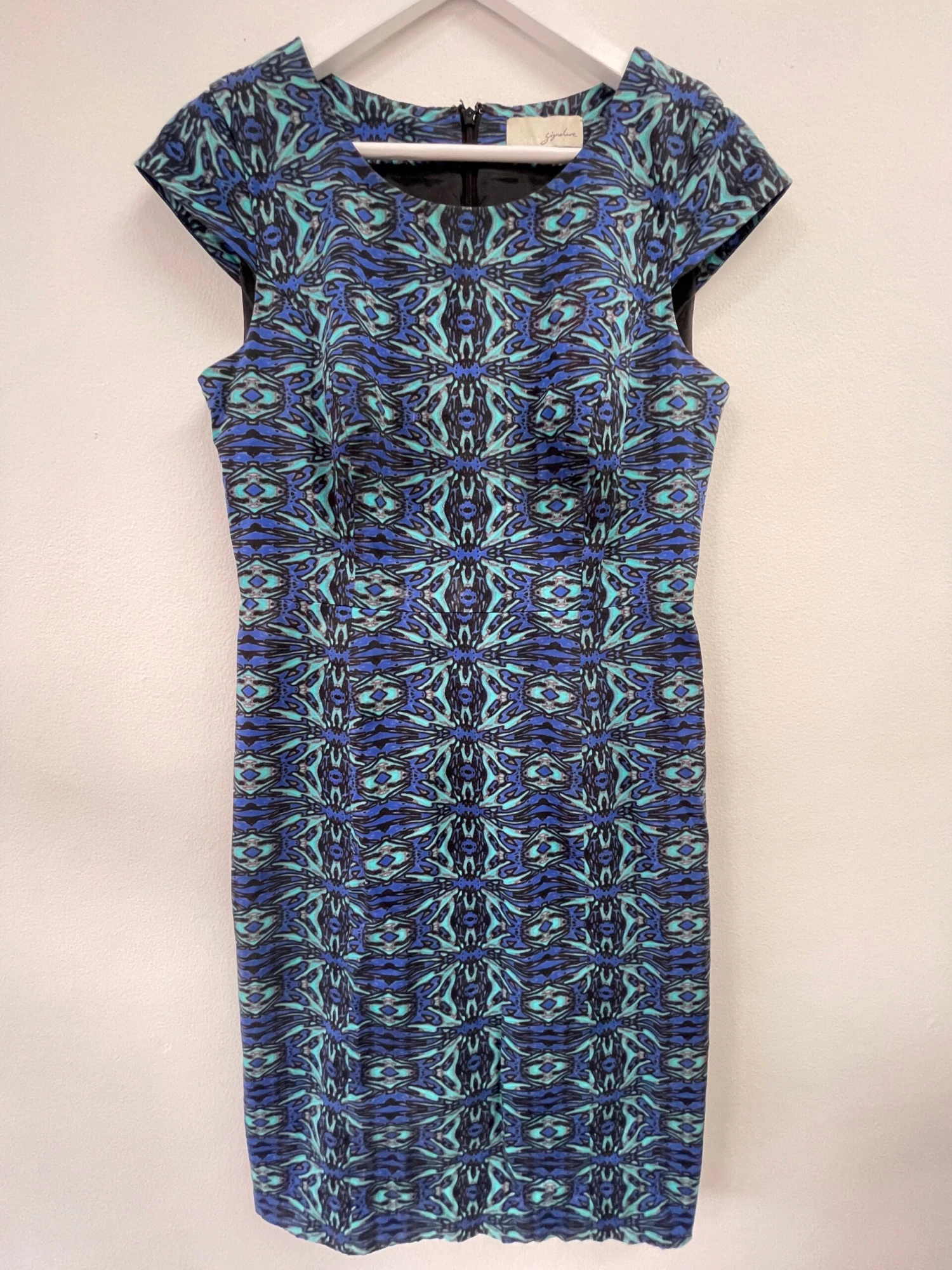 Blue Printed Shift Batik Dress 8 Blue Printed Shift Batik Dress - Image 8