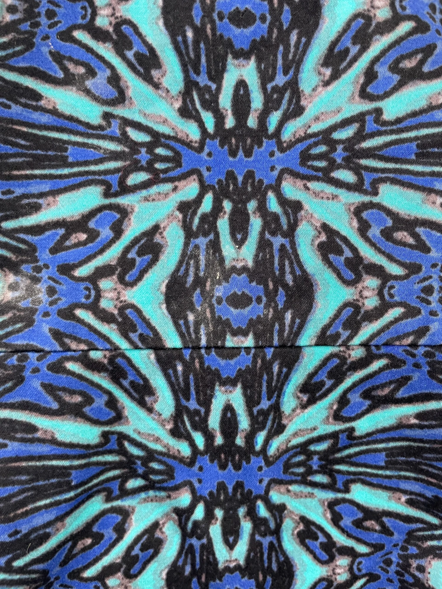 Blue Printed Shift Batik Dress 3 Blue Printed Shift Batik Dress - Image 3