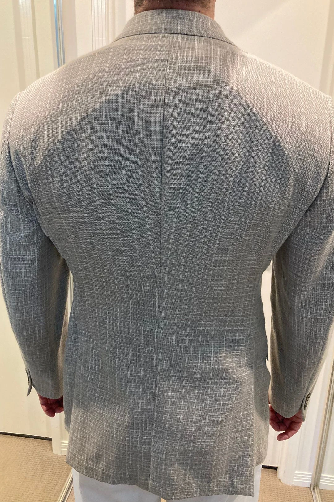 Marine Sports Jacket Beige Windowpane 3 Marine Sports Jacket Beige Windowpane - Image 3