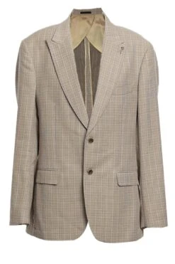 Marine Sports Jacket Beige Windowpane