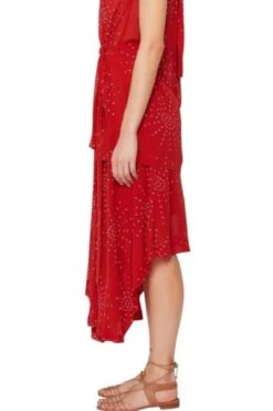 Gunsn Styles -Gunsn Styles KITX GalaxyWaterfallSkirt Red 3