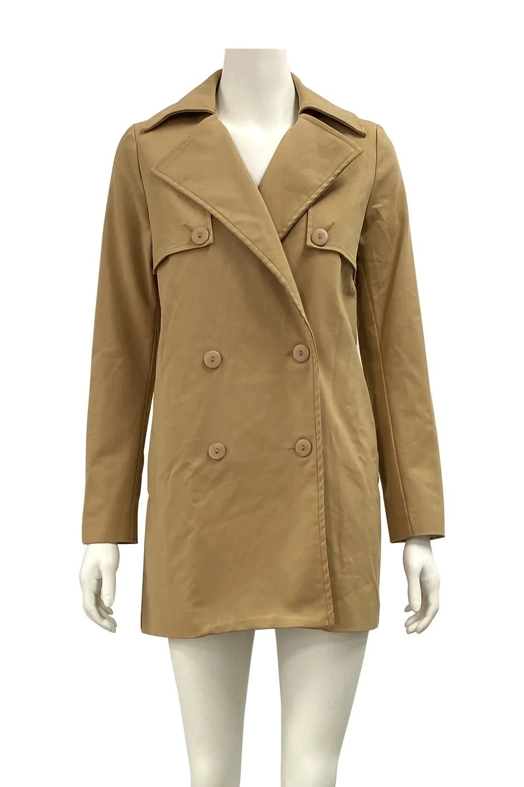 Double Breasted Camel Trench 2 Double Breasted Camel Trench - Image 2