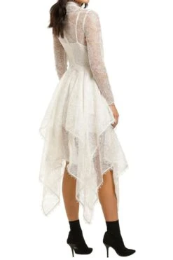 Serenity Lace Handkerchief Dress - White -Gunsn Styles LEOLINSerenityLaceHandkerchiefDress White 1