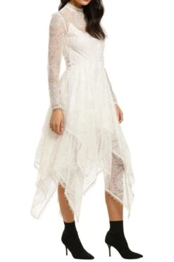 Gunsn Styles -Gunsn Styles LEOLINSerenityLaceHandkerchiefDress White 2