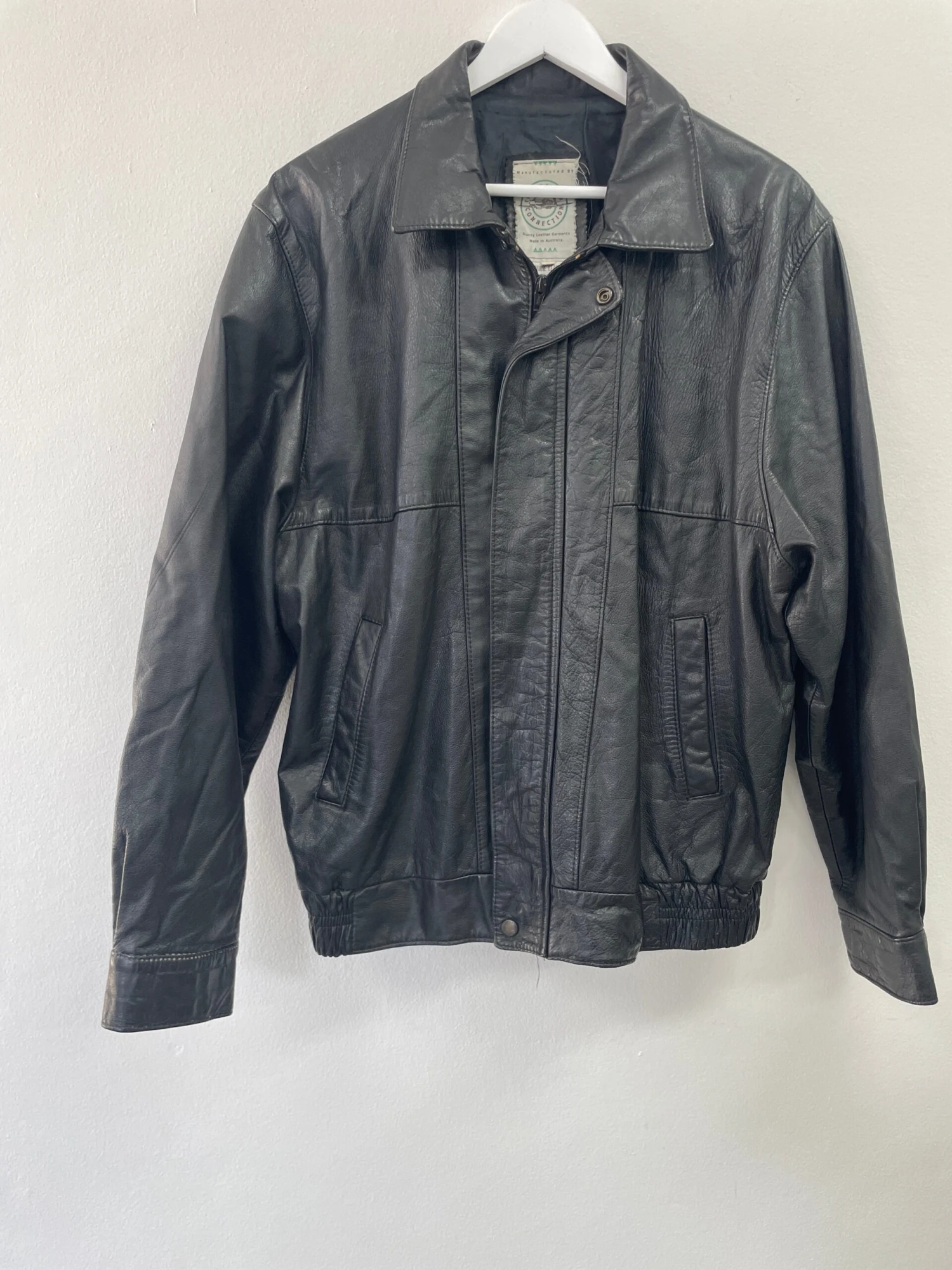 Oversized Black Leather Jacket 2 Oversized Black Leather Jacket - Image 2