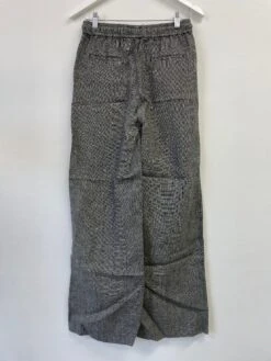 Linen Grey Wide Leg Drawstring Pant -Gunsn Styles LinenGreyWideLegDrawstringPant